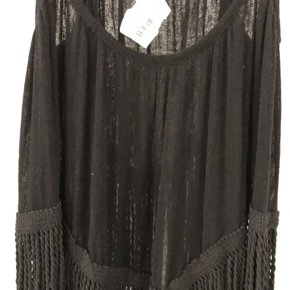 Jen's Pirate Booty Black Fringe Top - Picture 2 of 3